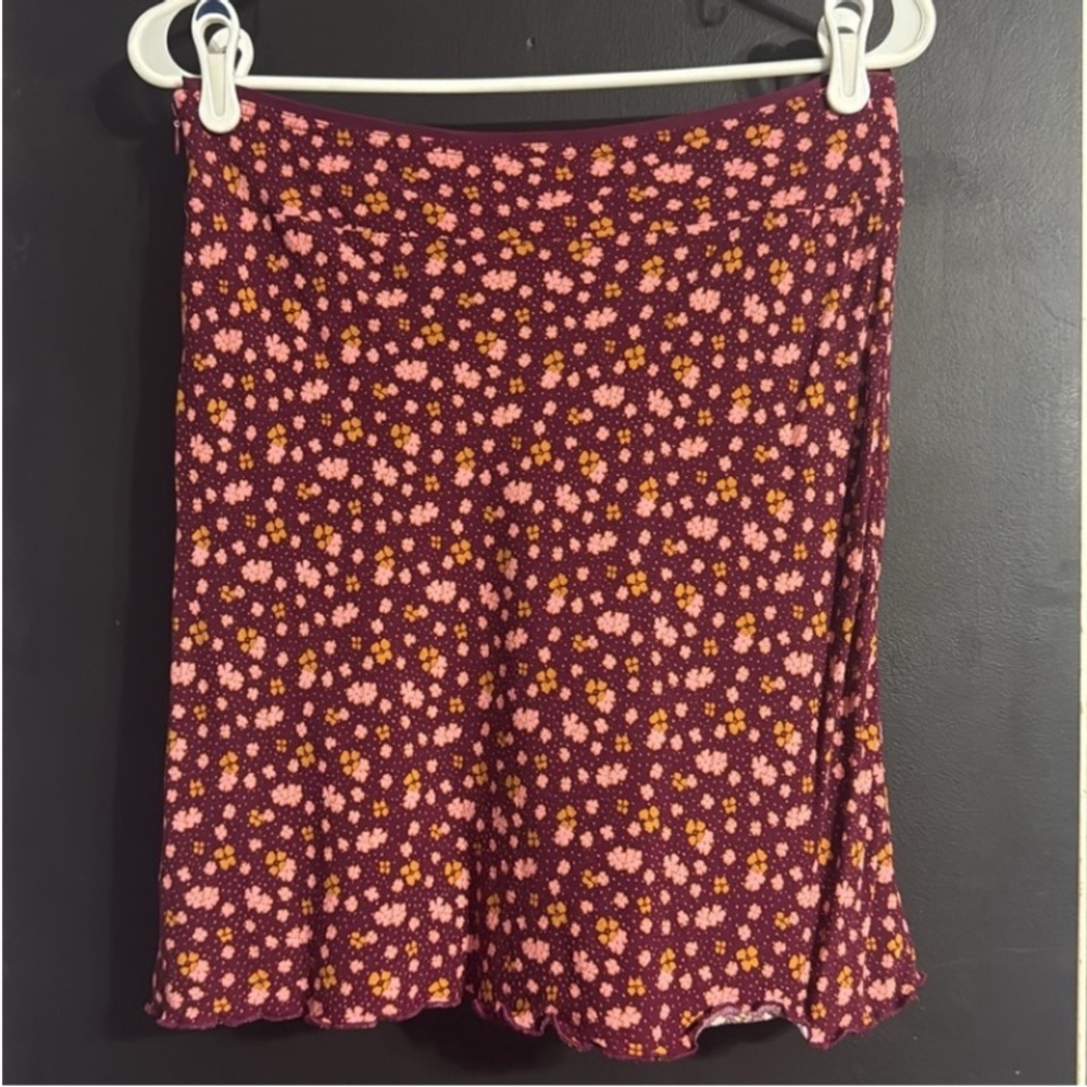 Free People IRL Floral Mini Side Zip Festival Skirt Size: 2 Length: 18” - Picture 3 of 7